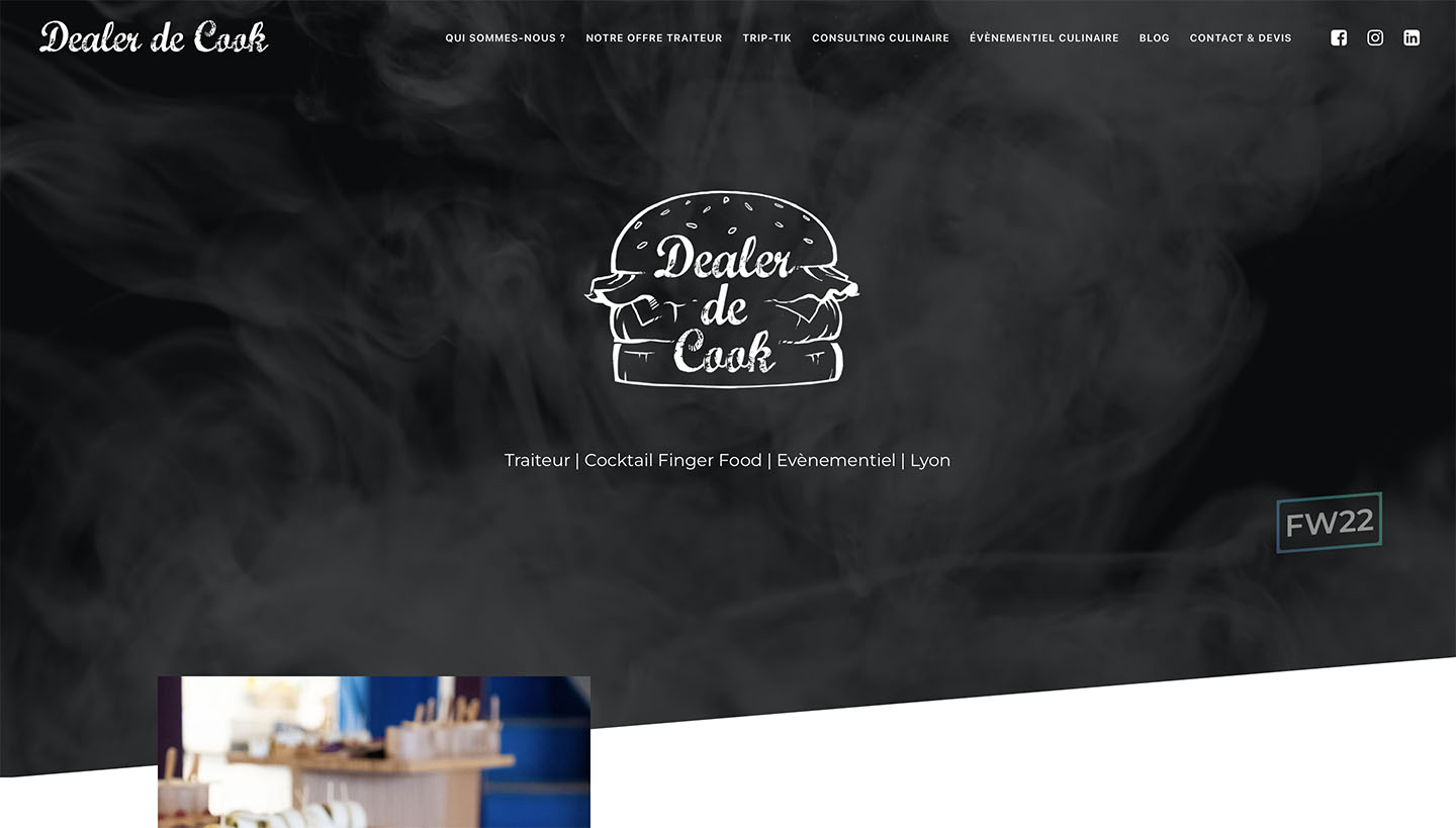 Site web traiteur Dealer de Cook Lyon