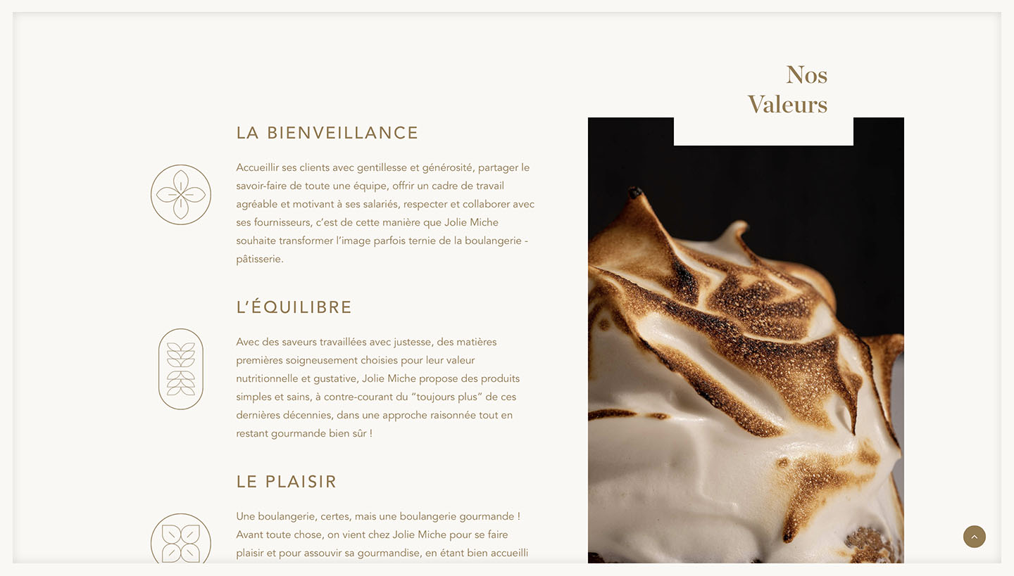 Site web Boulangerie Jolie Miche Paris